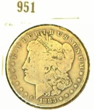 1883 CC Morgan Silver Dollar, VG.