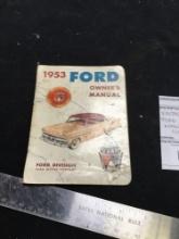 vintage 1953 Ford owners, manual complete