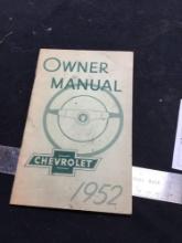 vintage 1952 Chevrolet owners, manual complete