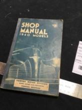 vintage 1940 Pontiac shop manual complete