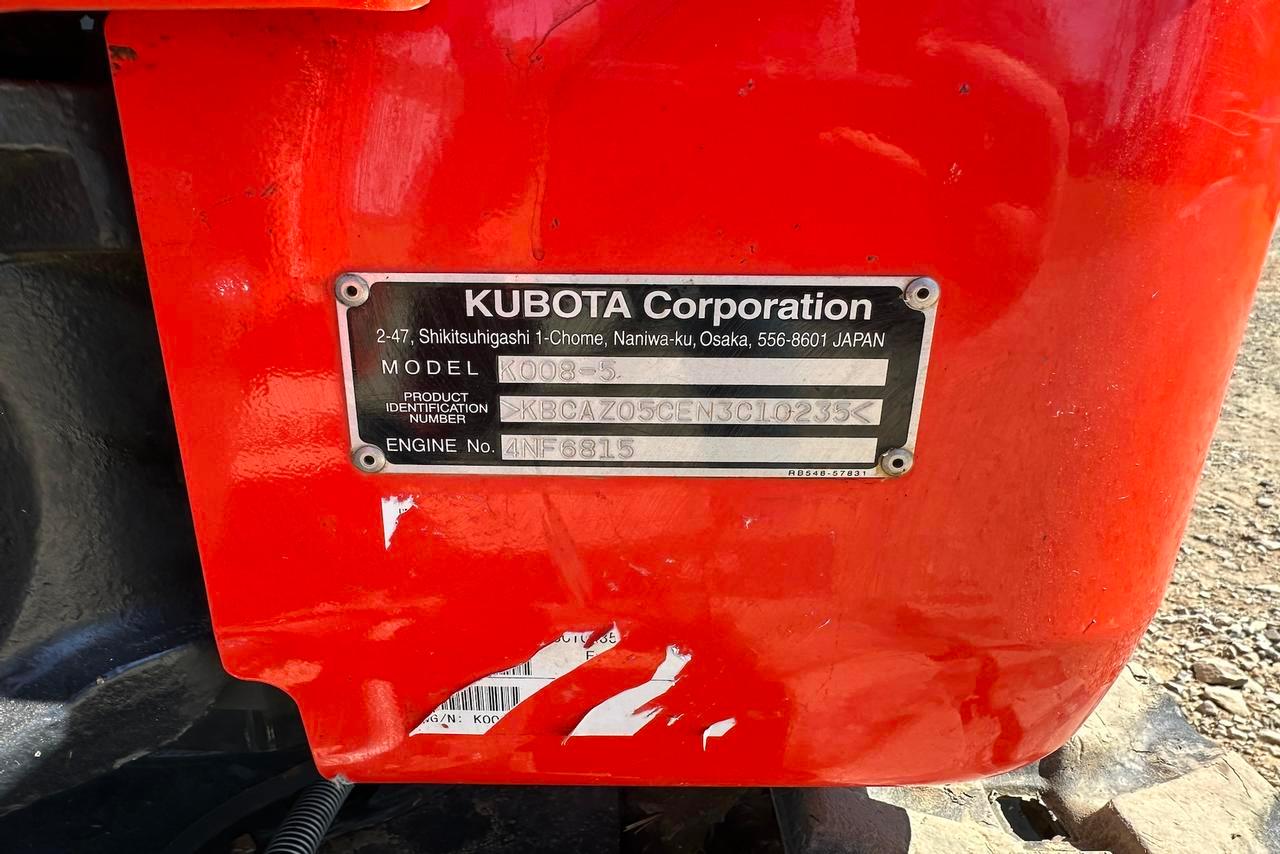 2022 Kubota KX008-5 Mini Excavator