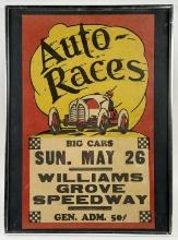 Williams Grove Speedway Auto Races Poster