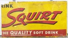 Large Vintage SST Squirt Soda Advertising Sign