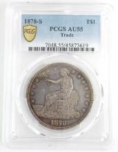 1878-S U.S. Silver Trade Dollar PCGS AU 55
