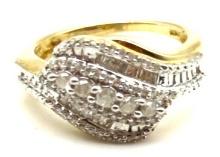 Steriling Silver Genuine Diamond Designer Ring