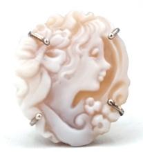 Amedeo Sterling Silver Carved Cameo Ring