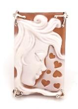 Italian Sterling Silver Shell Cameo Ring