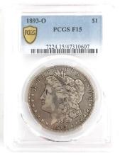 1893-O U.S. Morgan Silver Dollar PCGS F 15