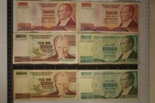6-1970 TURKEY BILLS: 2-20,000 LIRASI, 2-50,000