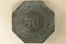 1918 KLEINGELDERSATZMARKE 50 PFENNING NOTGELD
