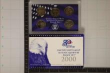 2000 US 50 STATE QUARTERS PROOF SET WITH BOX