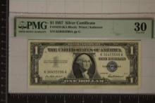 1957 US $1 SILVER CERTIFICATE PMG VF 30 FR#1619