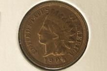 1905 INDIAN HEAD CENT FULL LIBERTY ALMOST UNC