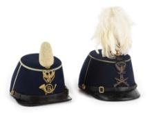 LOT OF 2: US M1872 OFFICER AND ENLISTED SHAKOS.