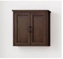 Home Decorators Alster bathroom storage wall cabinet in brown oak