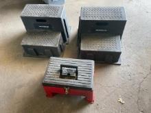 Uline Stepstool Toolbox and Plastic Steps