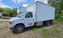2007 Ford E-450 Super Duty Box Truck with Lansing Gutter Machine & Contents