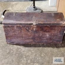 Antique wooden toolbox