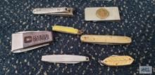 Pocket knives, money clips, and nail clippers