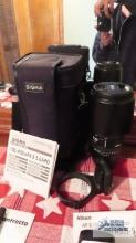 Sigma 135-400 mm zoom lens with ring and case