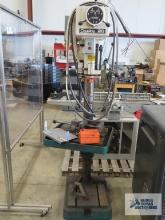 220/440 Clausing Industrial Incorporated 20 commercial freestanding drill press with vise. Model