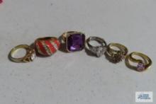 Lot of costume jewelry rings