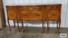 Batesville Cabinet Company antique buffet. Model 530 Prima Vera pattern. 37-3/4 in. tall by 6 ft