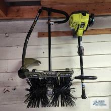 Ryobi 2-cycle expanded system with power sweeper and weed eater