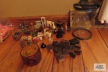lot of stamp pads and miniature collectibles