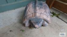 Clay tortoise figurine. Has crack