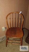 Oak plank bottom chair