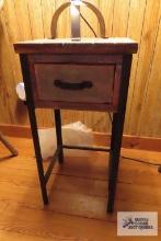 rustic end table with drawer
