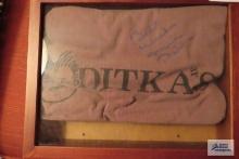 Mike Ditka's autographed framed shirt