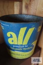 Vintage All advertising bucket
