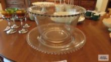 Candlewick bowl and platter set