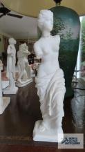 Alabaster lady figurine