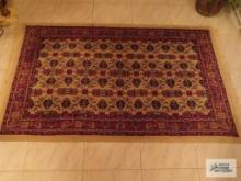 Oriental wool rug, 7 ft by 4 ft 1 in.