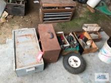 METAL TOOLBOX, UTILITY TIRE AND OTHER TOOLS