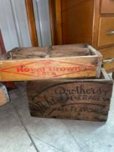 Vintage RC Cola & Mohr Bros Wine Crates