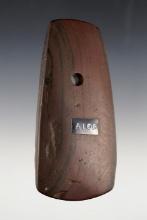 Fine 4 3/8" Trapezoidal Pendant made from red and black Banded Slate. Midwestern U.S.