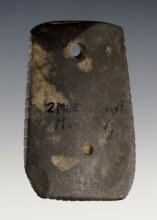 2 9/16" Salvaged Pendant with tally marks on all edges.  Morrow Co., Ohio. Ex. Meuser