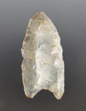 Nicely made 2 5/16" Fluted Paleo Clovis found in Illinois.