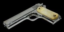 1912 Colt Model 1903 Pocket Hammer .38 AUTO Semi-Automatic Nickel Pistol