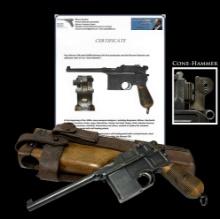 Desirable Antique Mauser C96 Broomhandle “Conehammer” Pistol with Matching Stock & Certificate
