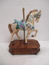1991 Summit Corp. "Chariots of Fire" Musical Carrousel Horse Figure