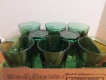 Eight Libbey Green Tumblers