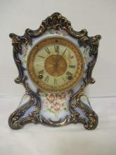 Antique Ansonia Tacoma Porcelain Mantle Clock