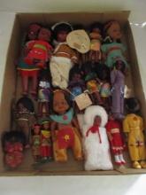 Eskimo, Hawaiian, Native American Doll Grouping