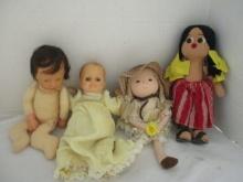 Grouping of 4 Dolls