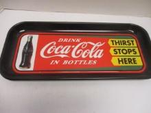 2001 Coca-Cola "Thirst Stops Here" Replica Advertisement Tray